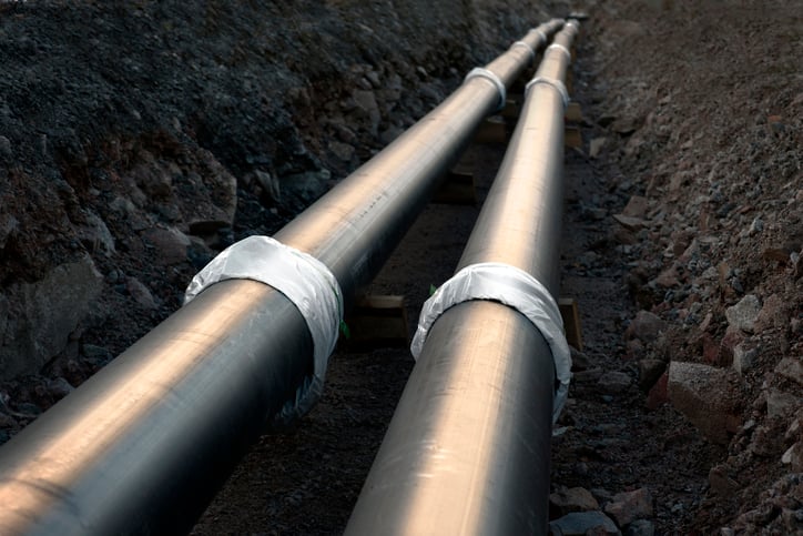 An underground pipeline.