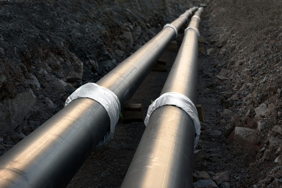 An underground pipeline.
