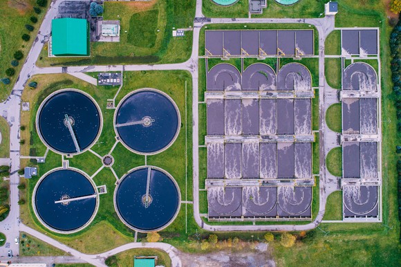 A water treatment plant.