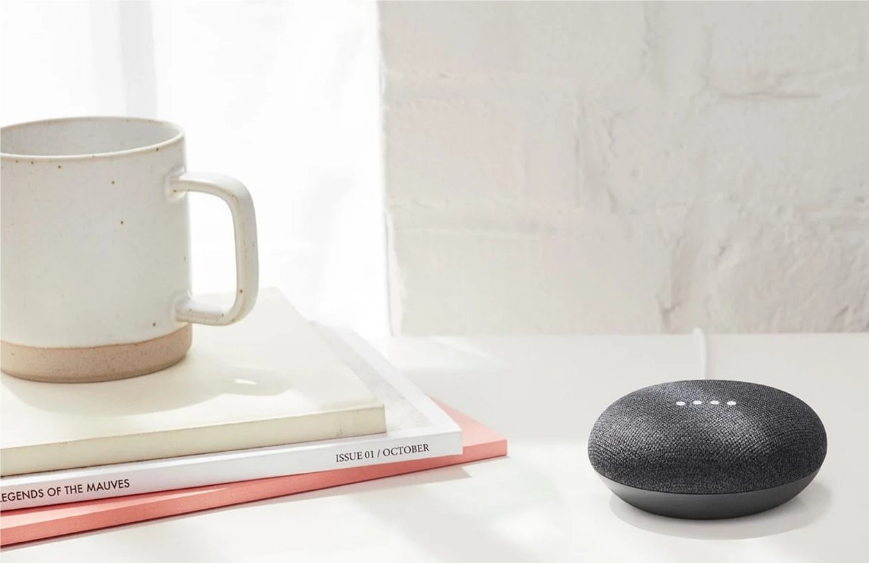 Google Home Mini on the table