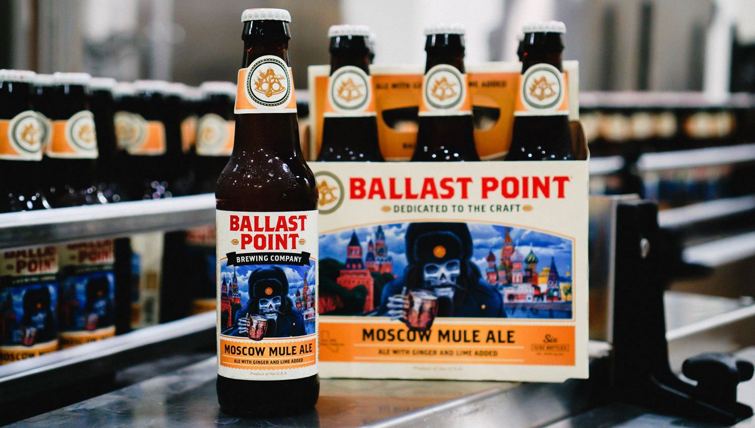 A six-pack of Ballast point, a Constellation beer.