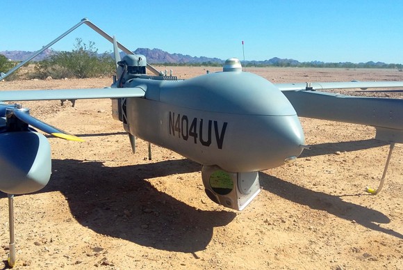 A Textron drone on the ground.