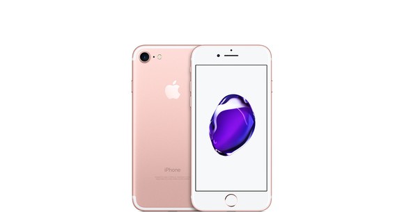 A rose gold iPhone 7