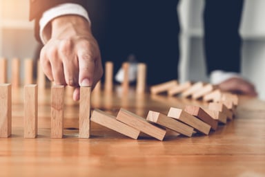 dominoes falling
