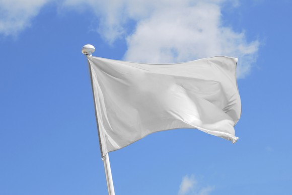 White flag waving