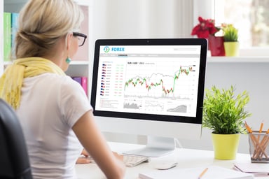 Trader Working at a Desk