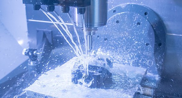 A CNC machine in operation