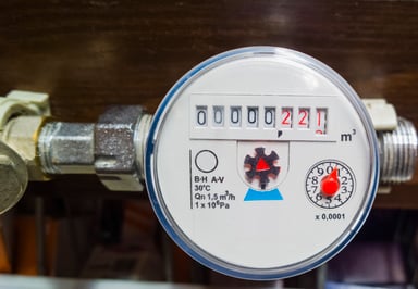 Close-Up of Water Meter