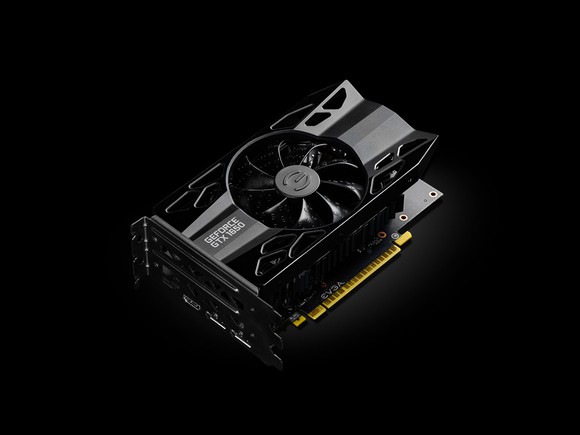 A GTX 1650 graphics card.