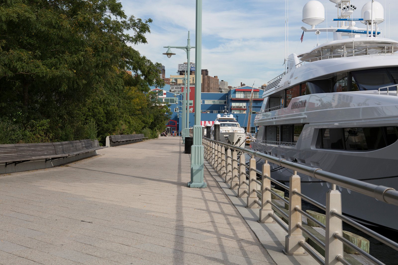 A MarineMax boat in a dock