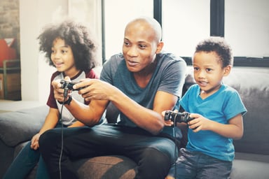 Family Playing Video Games