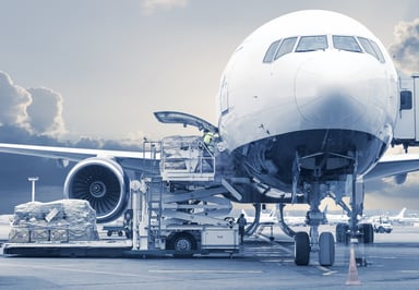 Cargo Plane Loading in Blue Toning