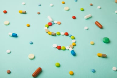 Pills with some in shape of dollar dign