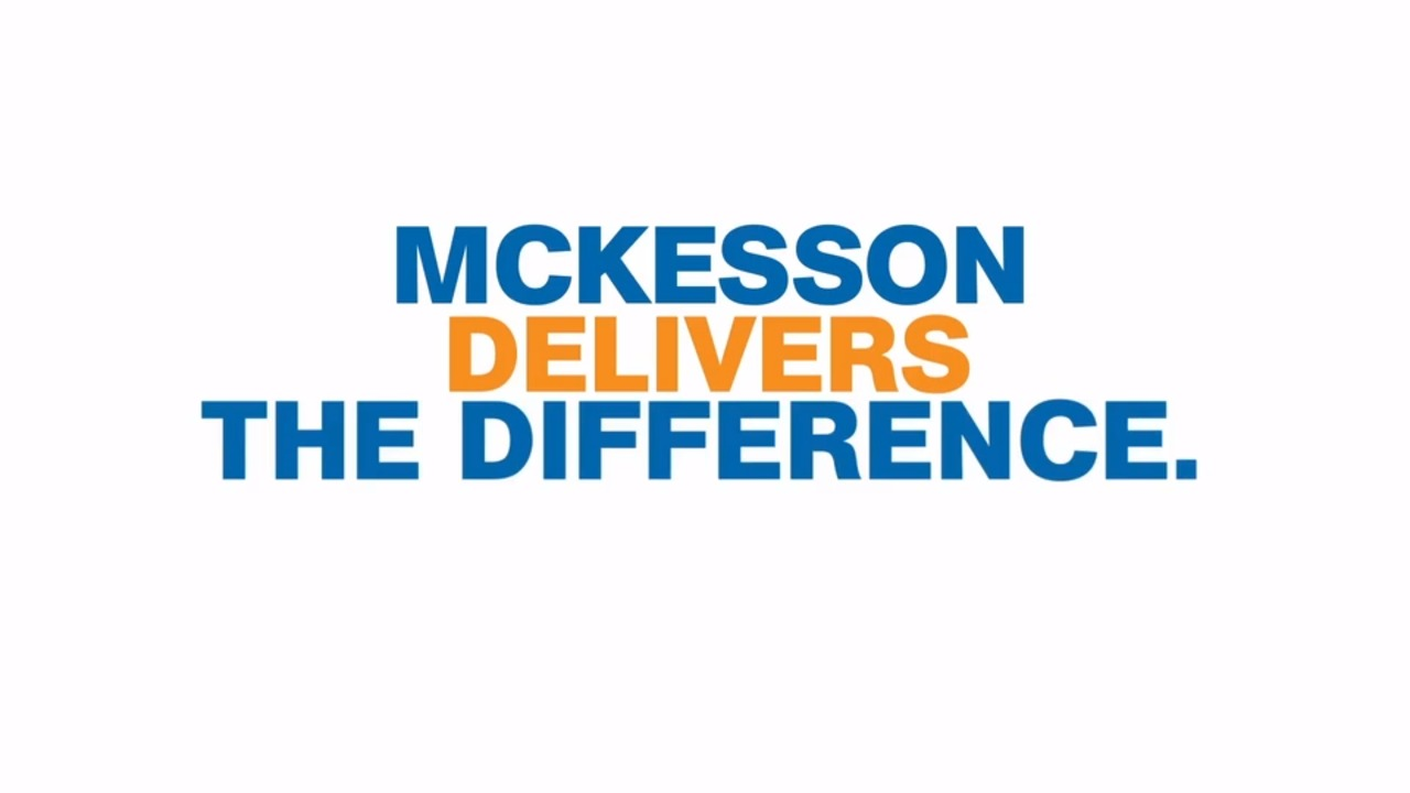 McKesson slogan in blue and orange letters.