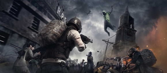 Promotional art for PUBG Mobile's crossover with Capcom's Resident Evil.