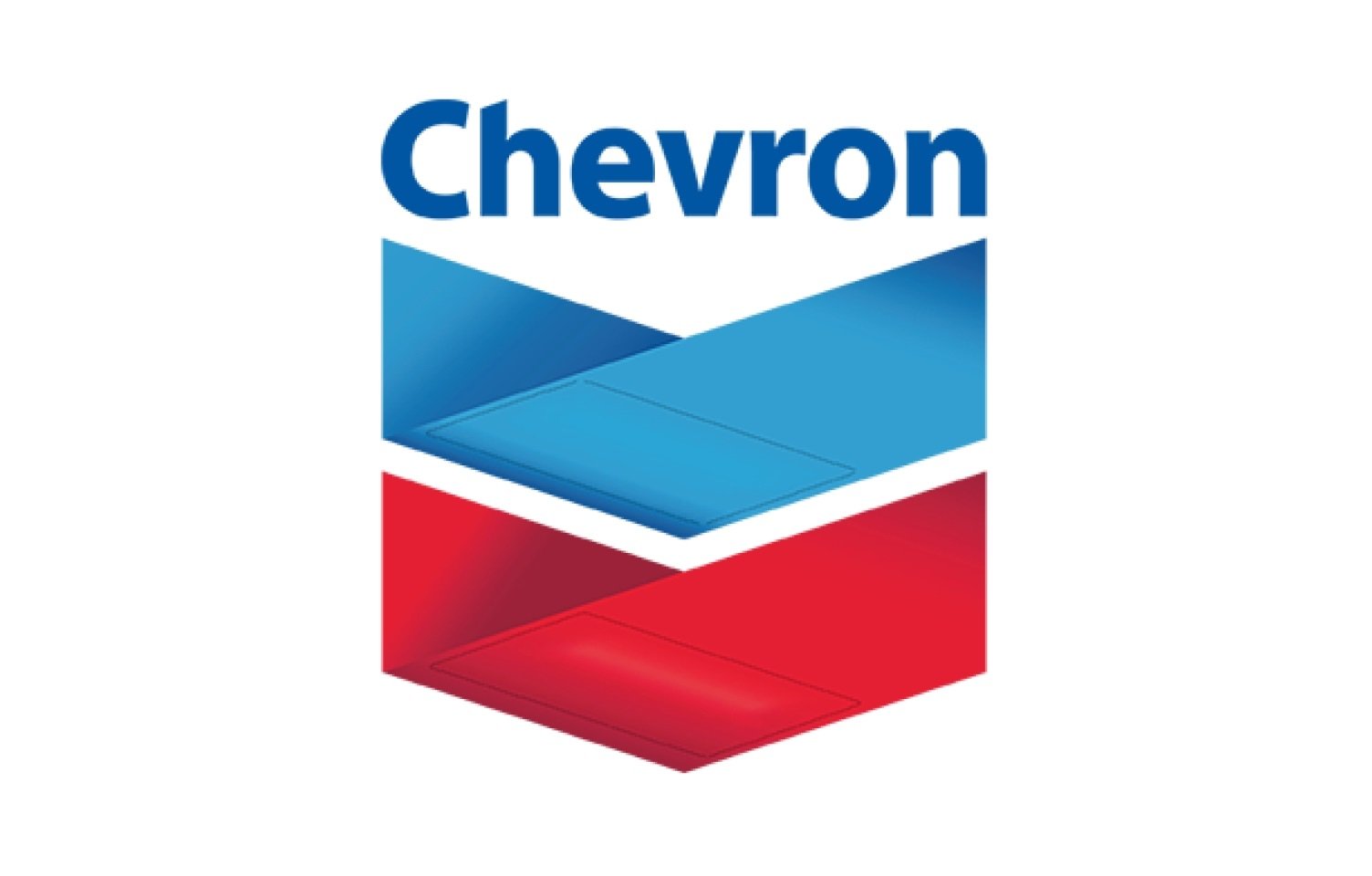 Chevron logo in blue, red, and white.