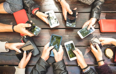 Group of People With Cell Phones