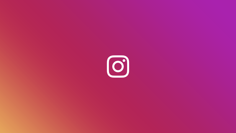 Instagram logo on a pink background
