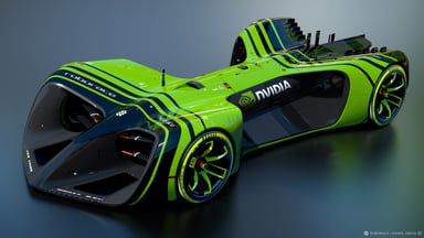 NVIDIA logo car