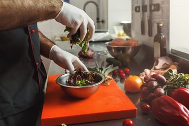Chef Working in Kitchen