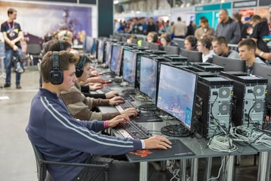 gamers playing