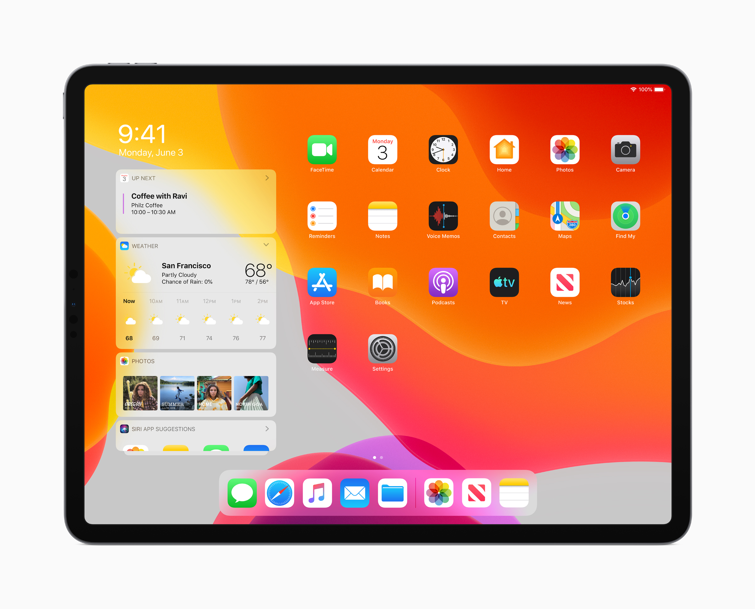 iPadOS on an iPad