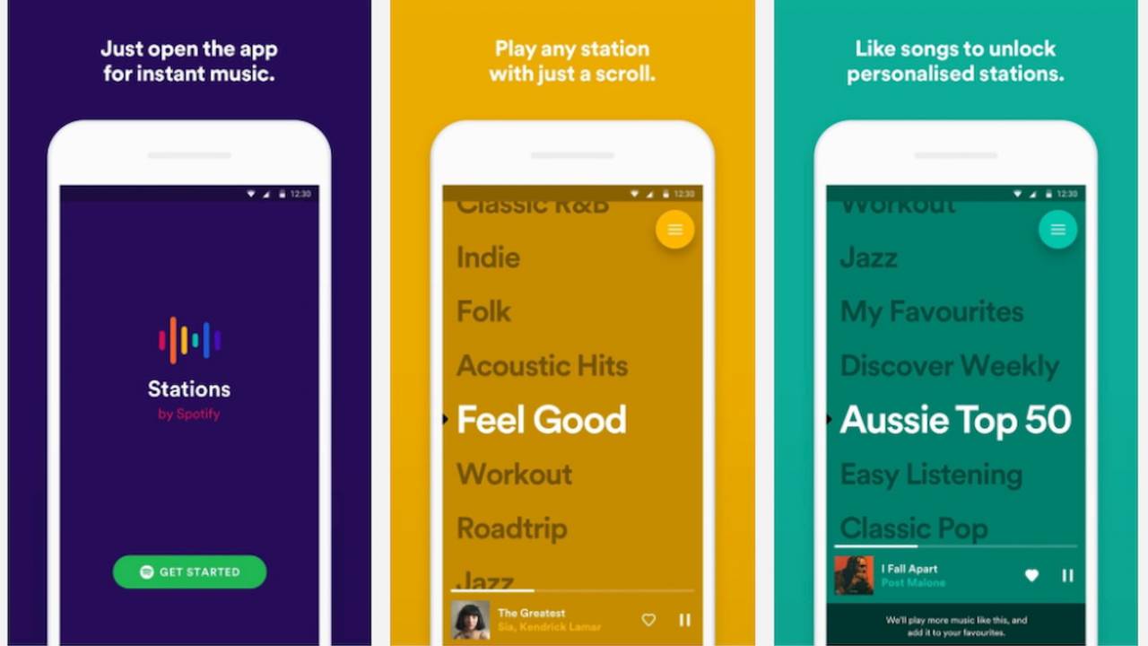 Spotify Stations ad in Australia.