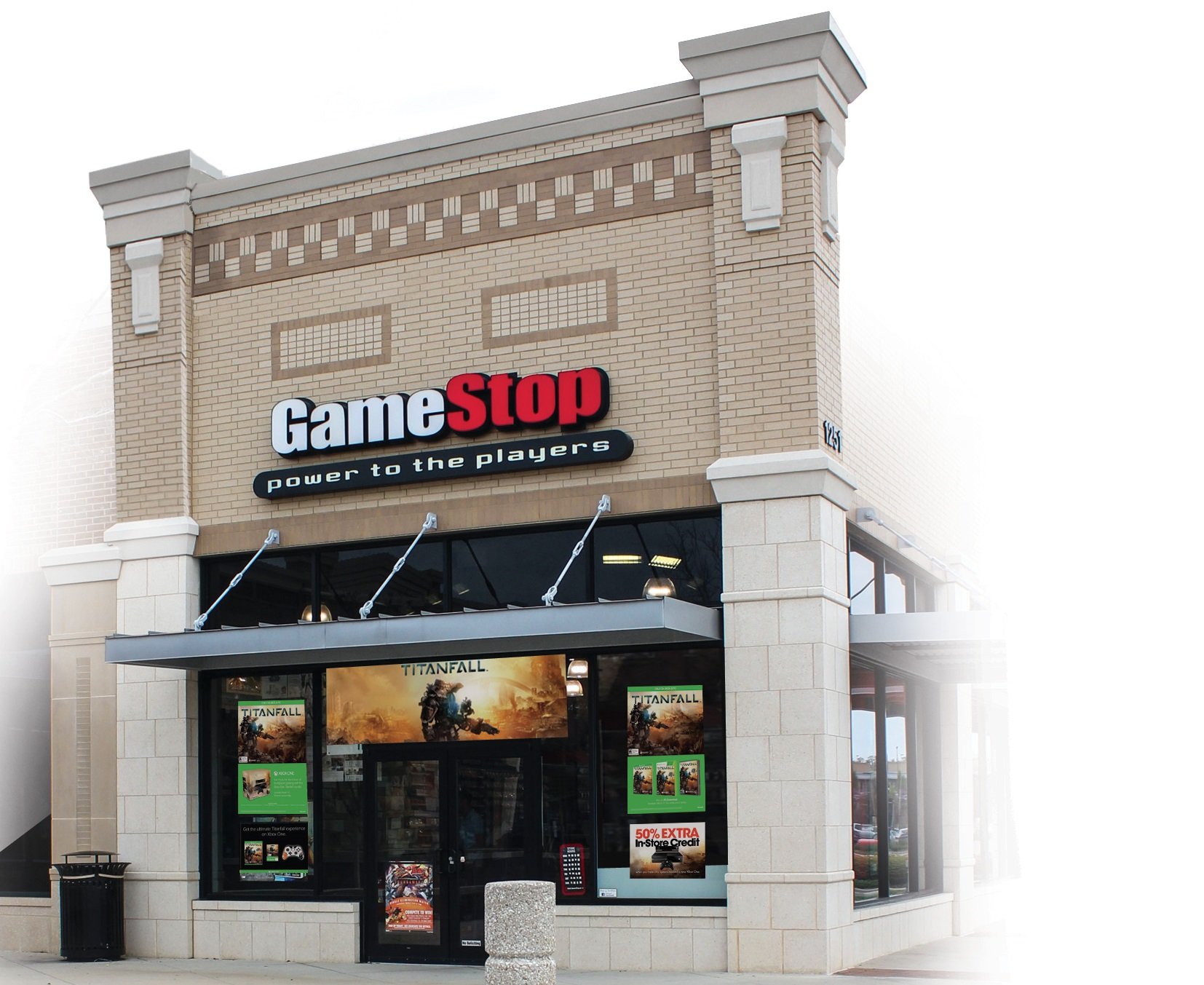 Standalone GameStop location as seen from outside.