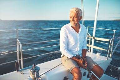 an older man sailing 