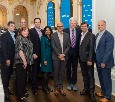Satya Nadella at Arista IPO celebration