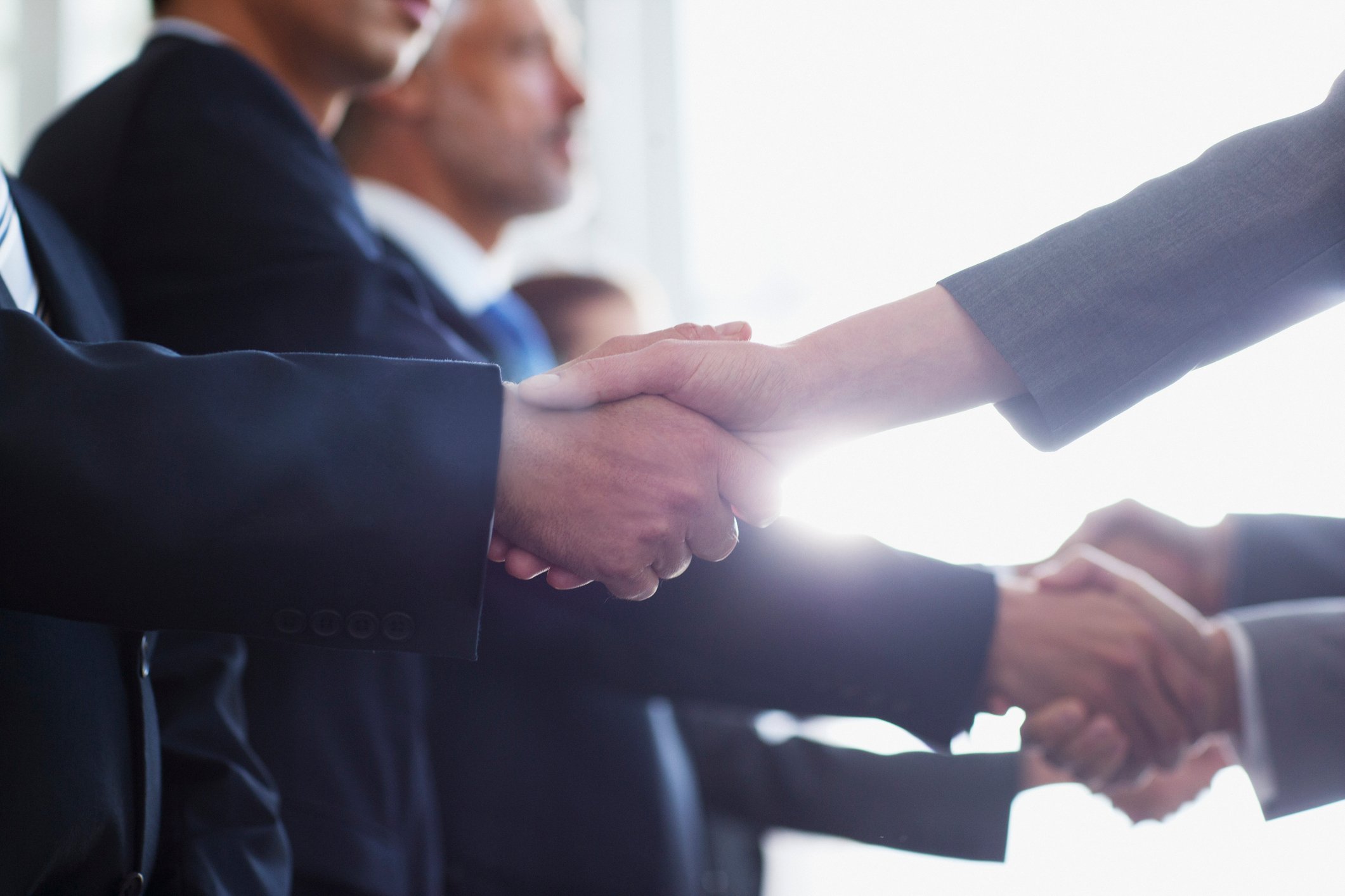 Businesspeople shaking hands