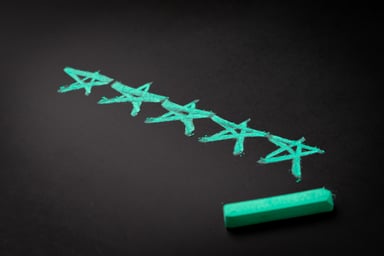 Five green stars