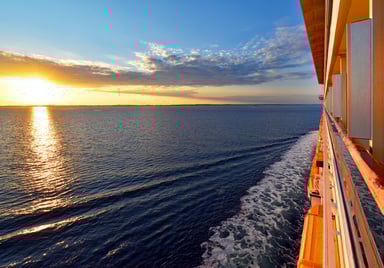 Cruise Ship Voyage at Sunset