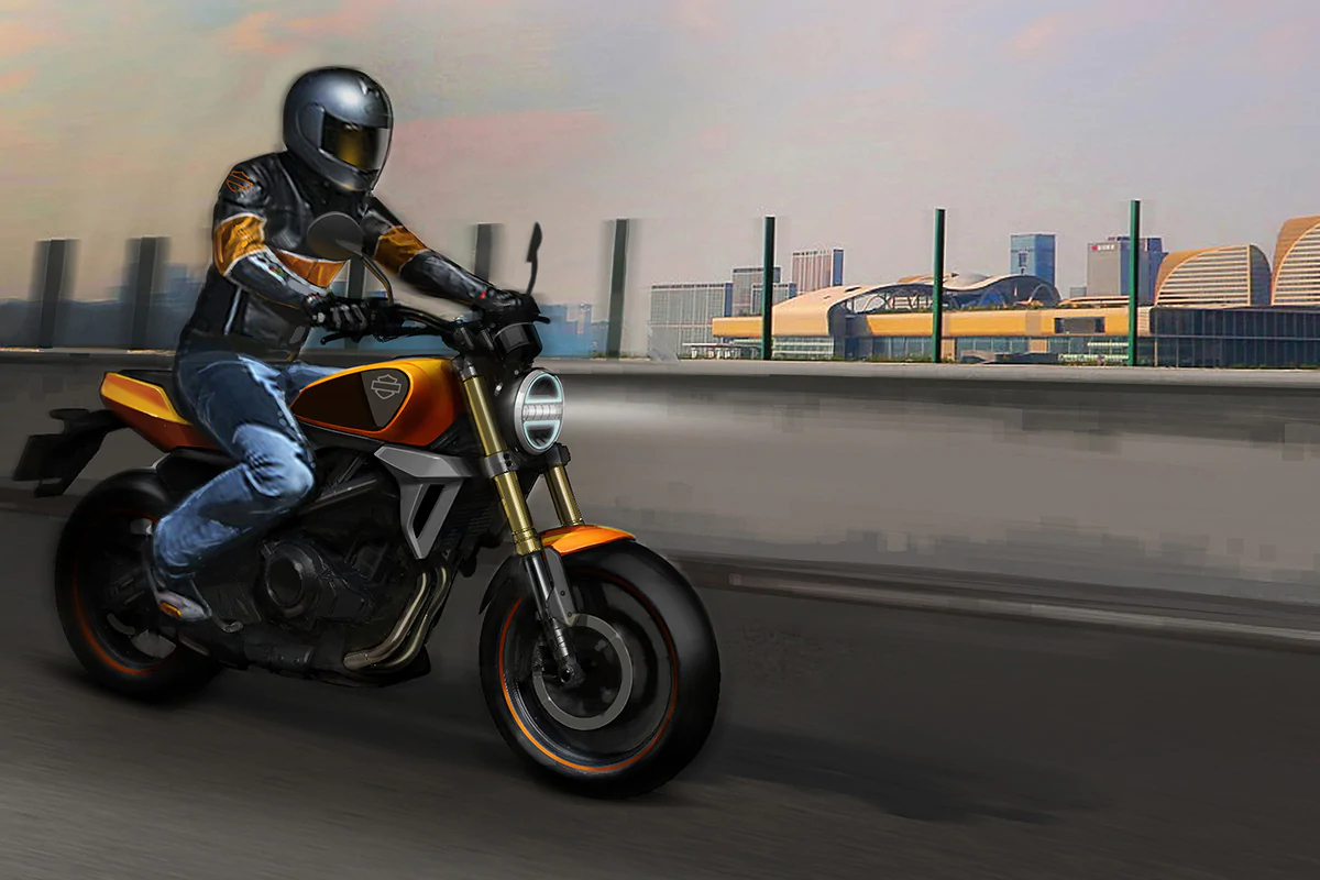 Artist rendering of Harley-Davidson's new small-displacement motorcycle