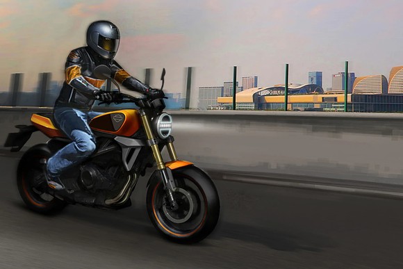 Artist rendering of Harley-Davidson's new small-displacement motorcycle