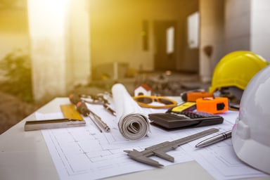 Drafting Plans On a Table