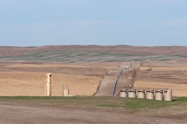 An oil pipeline in North Dakota