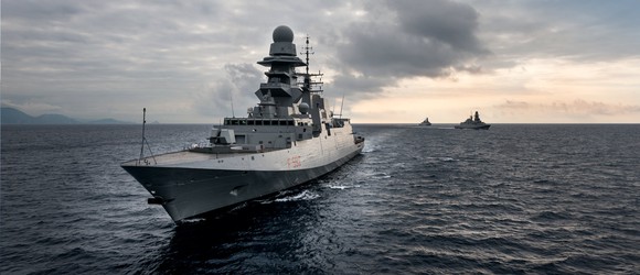 FREMM-class frigate at sea