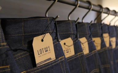 levi jeans on rack