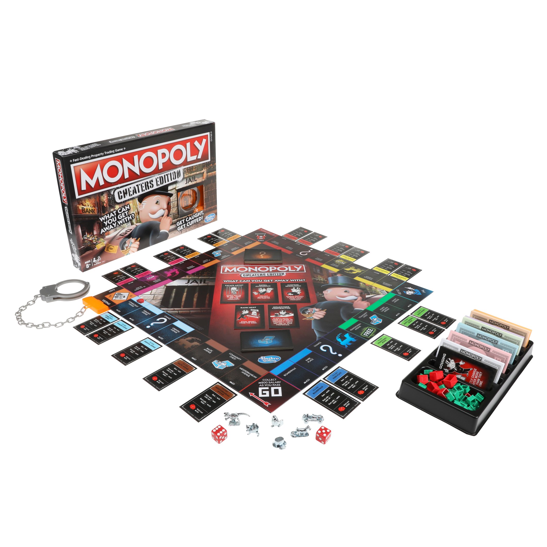 Hasbro's Monopoly Cheaters Edition set up for play