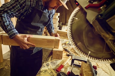 Carpenter With Circular Saw