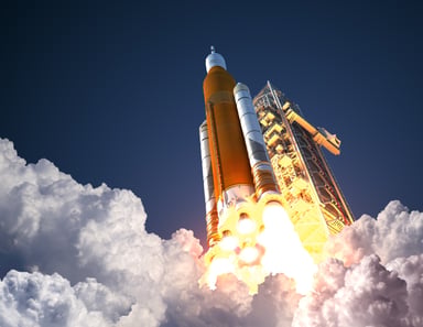 Rocket about to launch