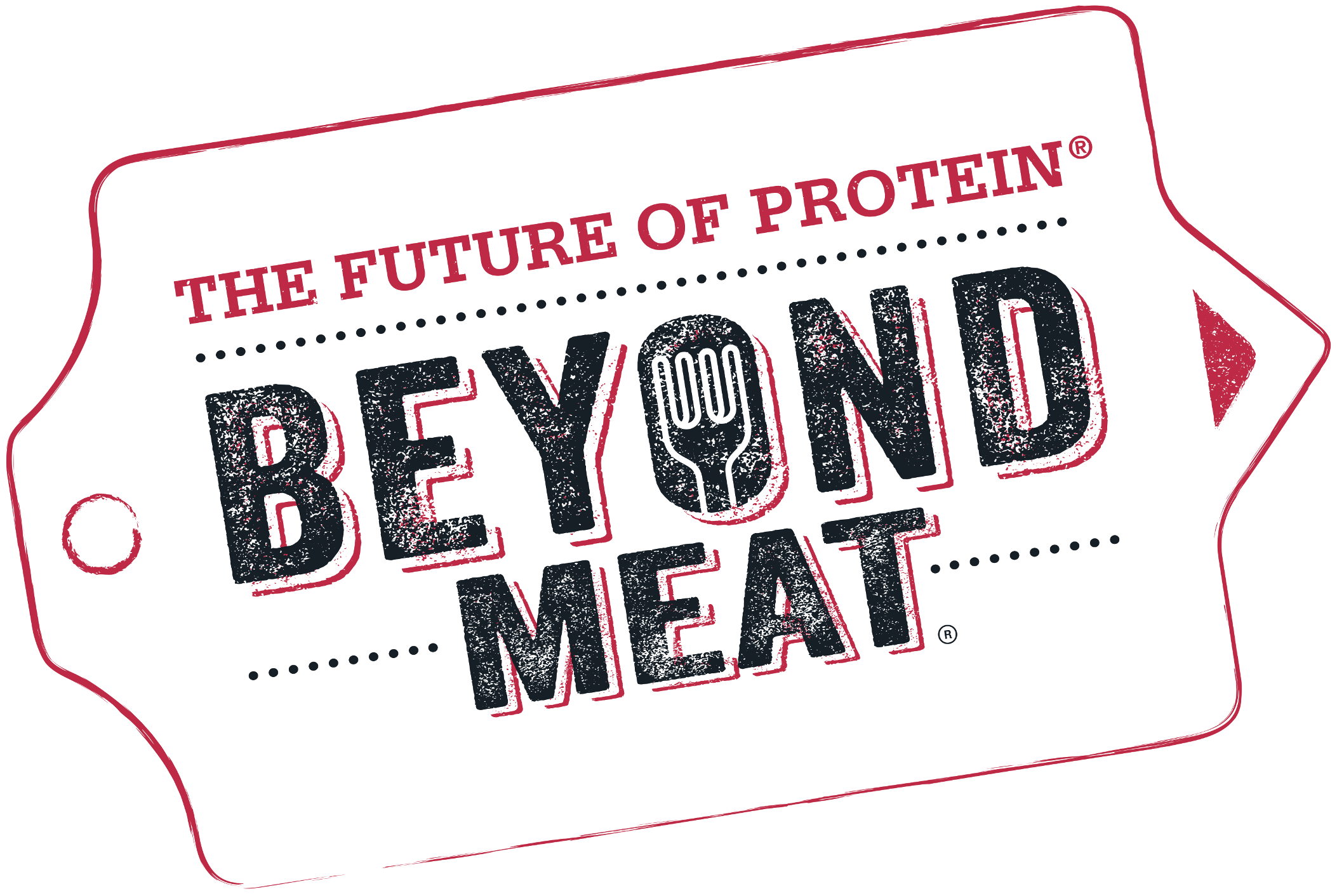 Beyond Meat logo with slogan in black and red.