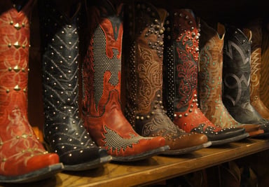 Cowboy Boots On a Shelf
