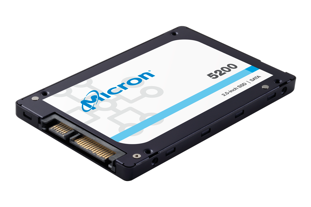 A Micron 5200 series solid state drive.