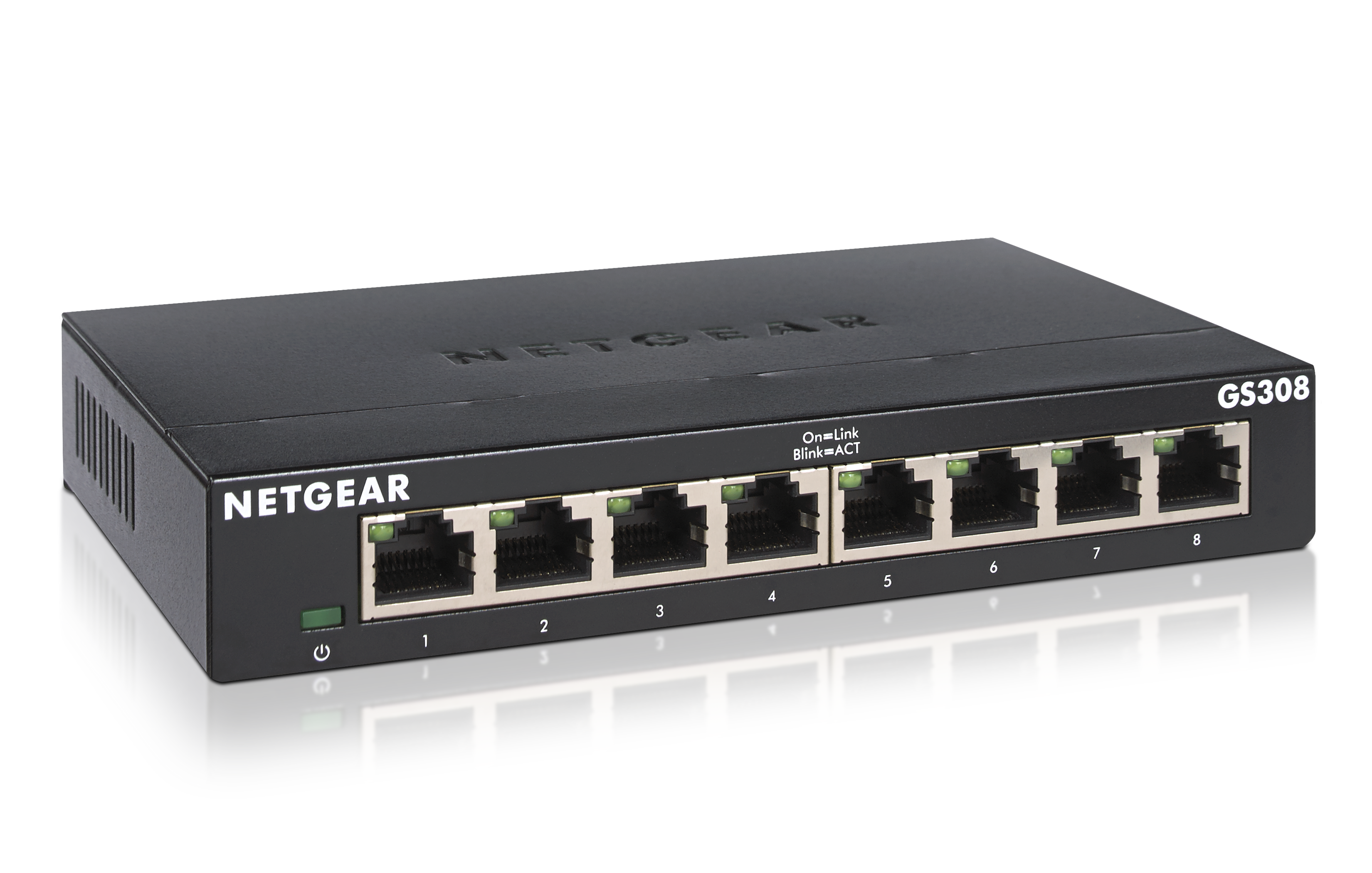 A Netgear GS308 switch.