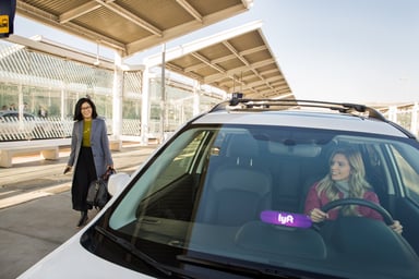 Lyft driver and rider