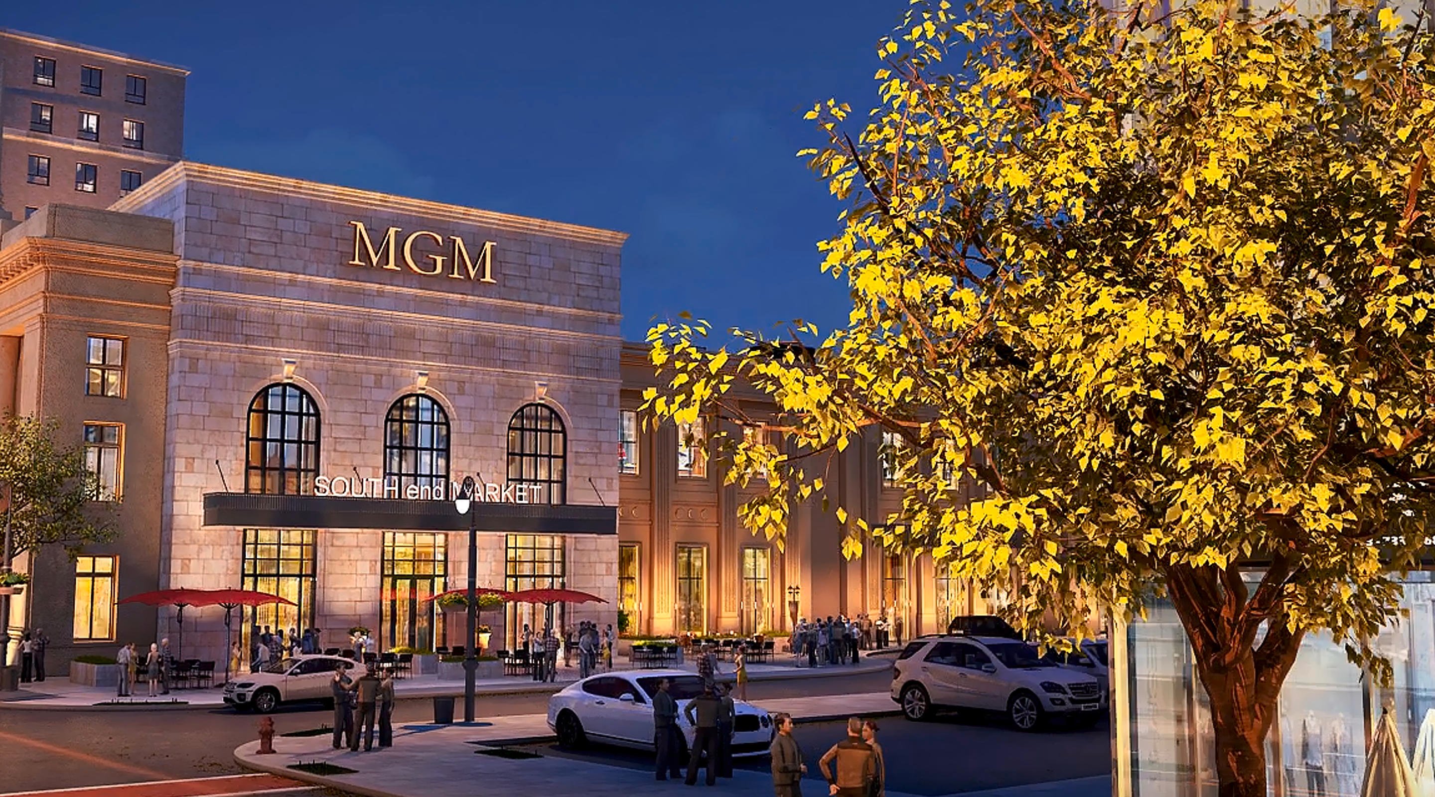 Artist's rendering of MGM Springfield resort.