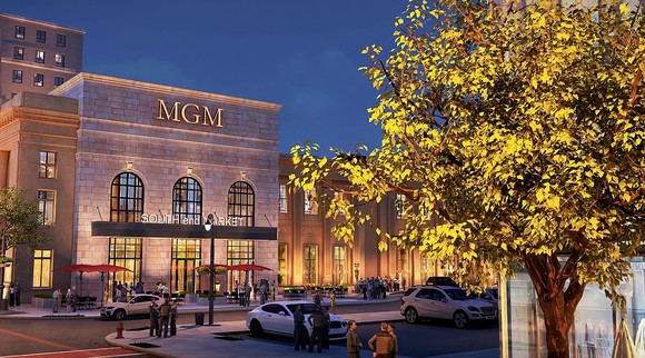 Artist's rendering of MGM Springfield resort.