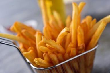 French Fries in Fryer